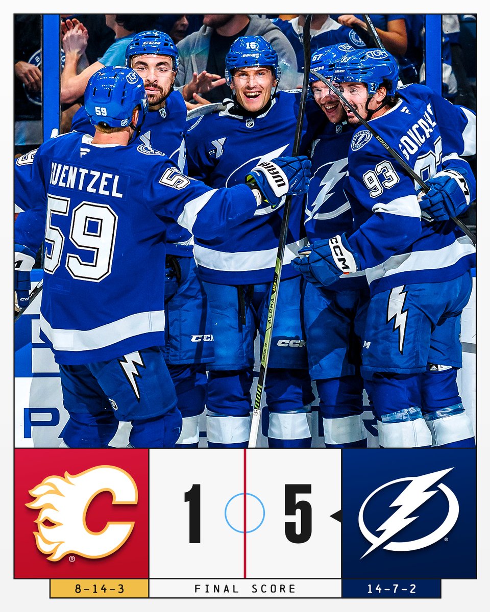 The <a href="/TBLightning/">Tampa Bay Lightning</a> have won five in a row! 🖐