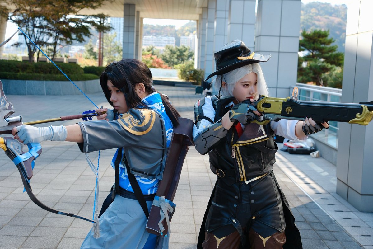 2025.11.15
Overwatch - Ashe &amp; Hanzo

"보면 볼수록, 그쪽과 난 가치관이 잘 맞는 것 같아."

"자넬 위해서라도, 그건 아니었으면 좋겠군."

Ashe : <a href="/Tvx_xvT/">A</a> 
📷 : <a href="/Wang_Duck_P/">왕오리 스튜디오 📸</a>