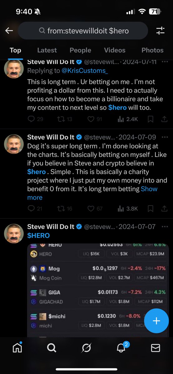SteveWillDoIt rugged his own community with HeroCoin. He will block you if you bring it up. Just another pos influencer. The same or worse than Logan Paul.