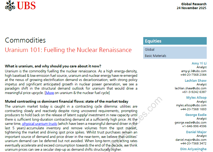 UBS forecasts >50% growth in uranium demand by 2035, driven by new reactors, SMRs and the global push for clean baseload power. Supply still concentrated and under pressure..

Neu Horizon is positioned right at the front of this nuclear renaissance.

View:loom.ly/k3xG4Q8