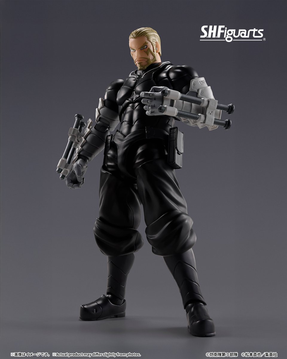 t_features's tweet image. 【今週の新商品】

「S.H.Figuarts 四ノ宮功」
一般店頭にて11月29日(土)新発売！
📋商品詳細→ tamashiiweb.com/item/15423/

劇中の力強いプロポーションを再現。怪獣９号に体を乗っ取られたシーンを再現できる交換用表情パーツも付属！
#t_shf #怪獣8号 #KaijuNo8