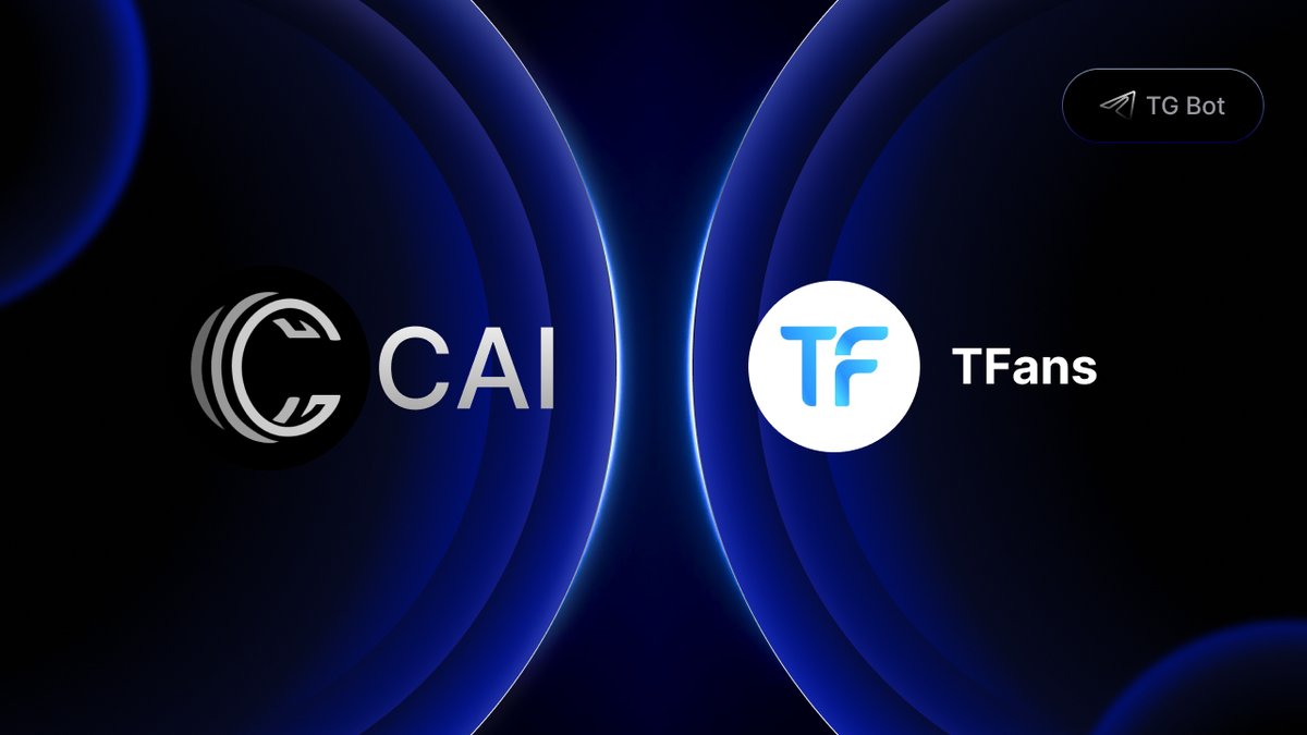 CAI_protocol's tweet image. We’re excited to highlight TFans (@tfans_ai_bot) — an AI chat companion experience built on CAI infrastructure.

• 72,958 users
• $75K revenue

CAI powers the engine.
TFans delivers the interaction.

#CAI #AGI #AIAgent