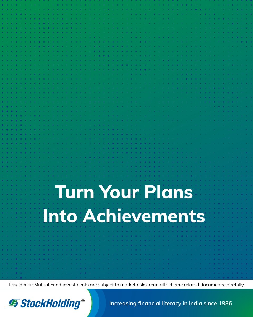 StockHoldingIN's tweet image. From planning your dream vacation, home or car to actually living those moments… It all begins with a consistent SIP. Invest regularly and turn your aspirations into reality. Start your SIP and make every dream count, today!

#SIP #Investment #SmartInvestment #StockHolding ]