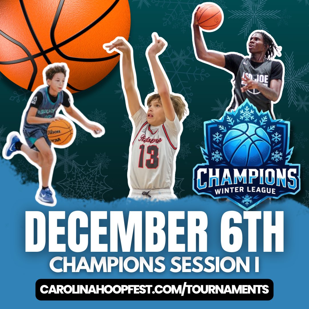 NChoopfest's tweet image. 12/6! Sign up at carolinahoopfest.com/tournaments