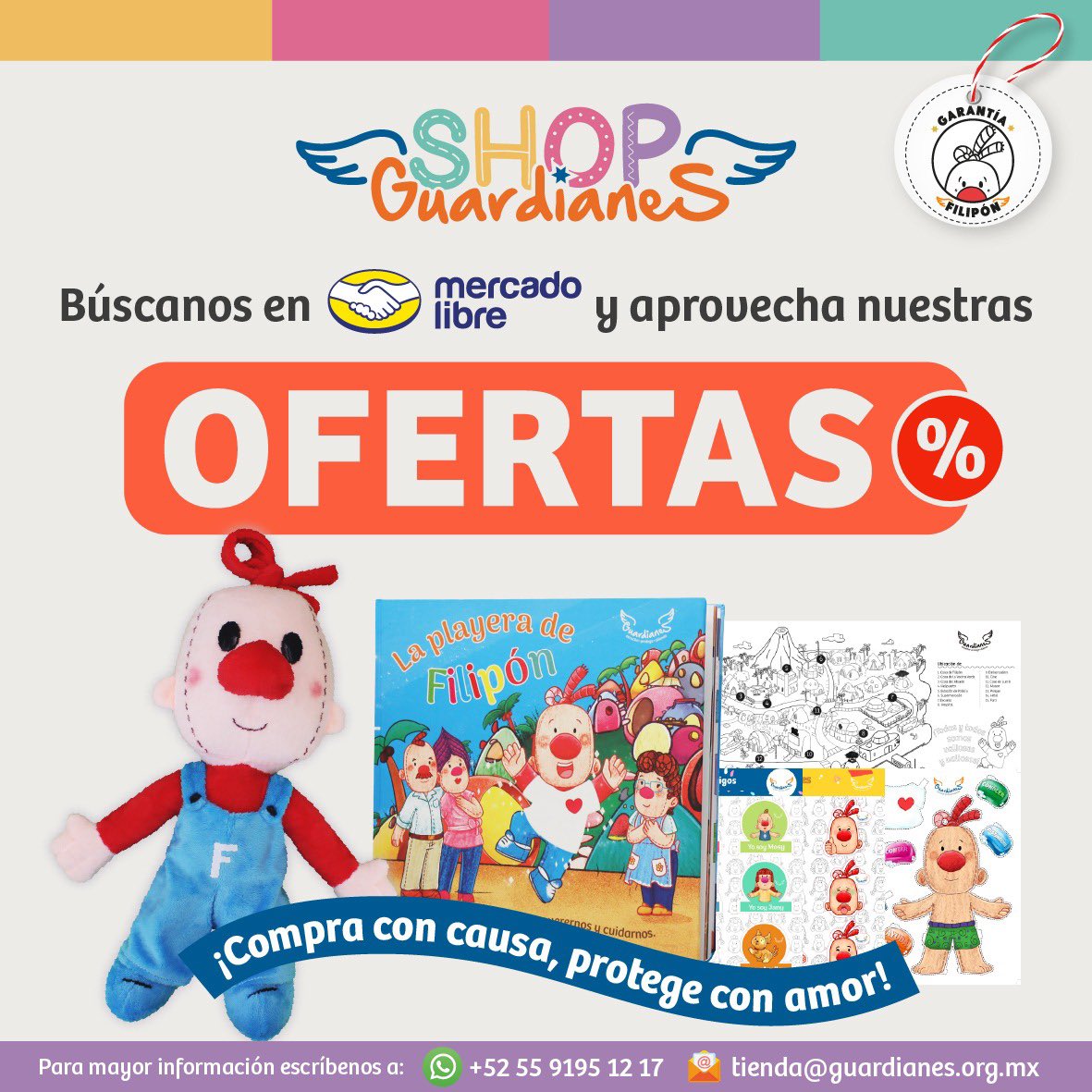 🎄 ¡Filipón ya está en modo navideño! 🎁

Te invitamos a aprovechar el PRECIO ESPECIAL que tendrán el cuento “La Playera de Filipón” y su muñeco, hasta el próximo 2 de diciembre en la página de <a href="/ML_Mexico/">Mercado Libre México</a> 

mercadolibre.com.mx/pagina/guardia…

#compraconcausa
#todasytodossomosGuardianes