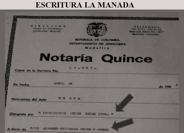 juliomario55555's tweet image. De Adriana Ruiz:
Para la memoria que a algunos les falla…
Álvaro Uribe y Santiago Uribe sí le vendieron en 1984 parte de la finca “La Manada” a Luis Villegas Uribe, nada más y nada menos que fundador del Bloque Metro.
Las escrituras están ahí.
La confesión también.
Y sin…