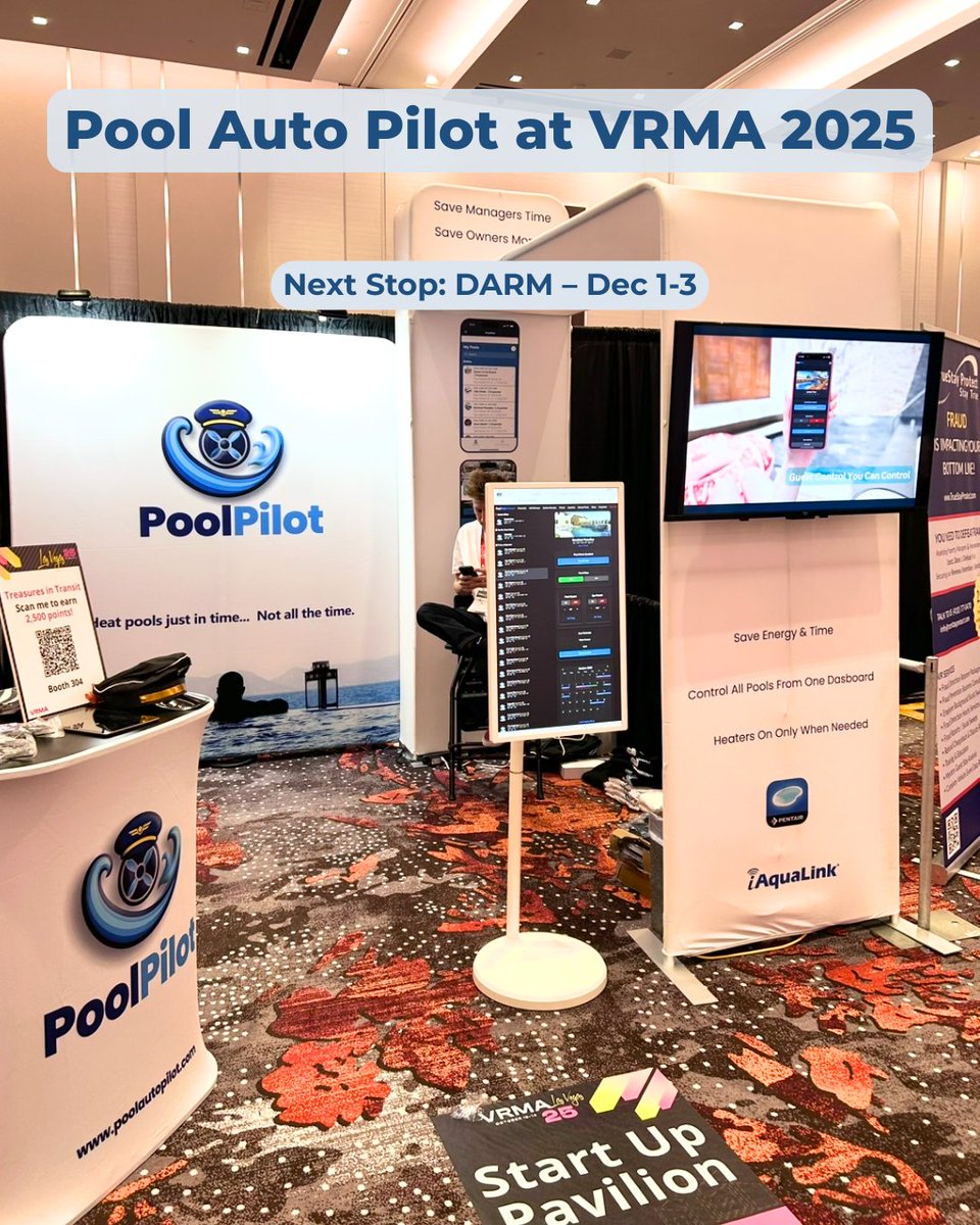PoolAutoPilot's tweet image. VRMA 2025 wrapped, and zero-touch pool heating turned heads. 💧🔥
Catch us next at DARM, Dec 1–3.

#Automation #STRTech
