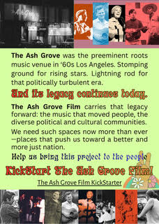 FolkWorks's tweet photo. Just 13 Days Left to help support the @Kickstarter Campaign for The Ash Grove, THE  Legendary 1960’s Los Angeles venue for roots music. Stomping ground for rising stars. A lightning rod for politics in a turbulent era.
Read more &amp; contribute:
https://t.co/5u2DrAJS40 https://t.co/3HJCCrEZEe