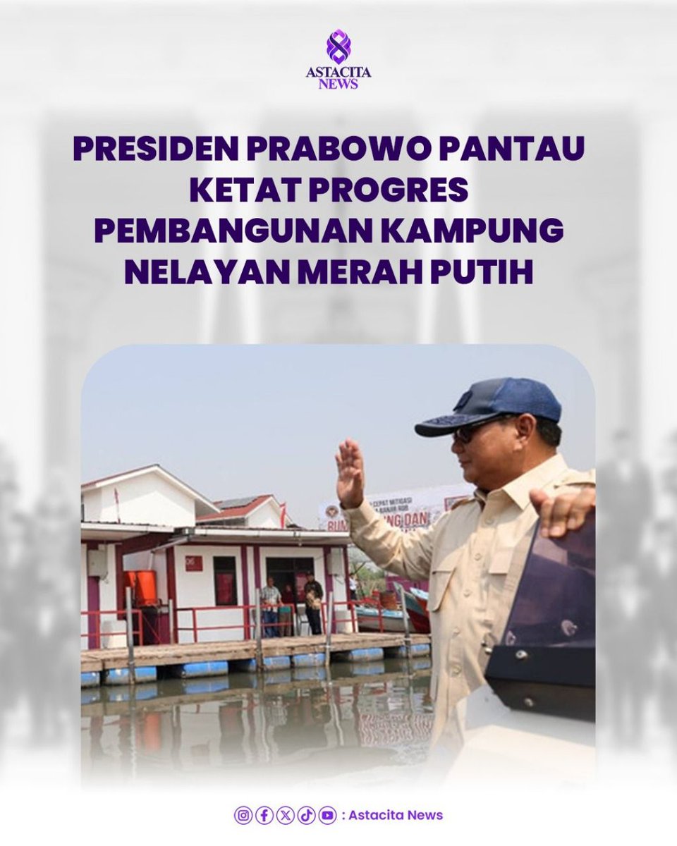 Alhamdulillah pak presideb pantau terya nih progres pembangunan kampung nelayan #KesejahteraanPesisir
Kampung Nelayan Merah Putih