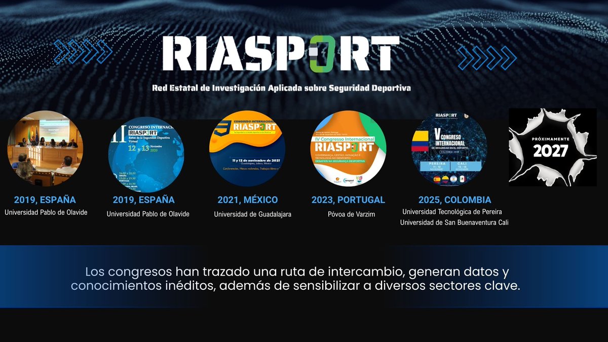 InSitu_Sport's tweet image. Los datos y conocimientos sobre seguridad en el deporte han crecido gracias a los 5 congresos celebrados en España @pablodeolavide, México @udg_oficial, Portugal Espacio Europeo de Educación Superior, Colombia @UTPereira @USBCali.  
@deportegob @MinDeporteCol @MinJuventudPort