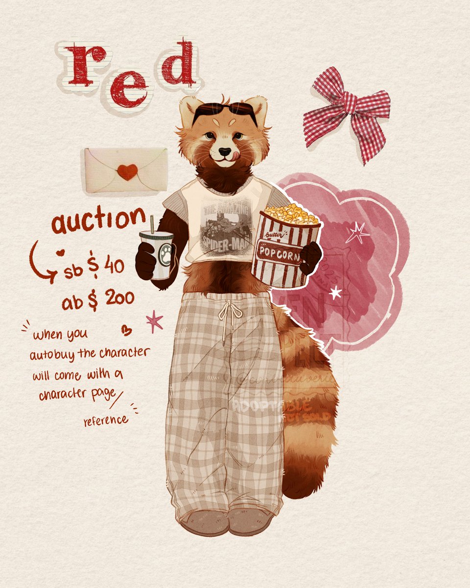 corbeauverie's tweet image. someone likes red?
🐼🍿 auction!!! bid on comments or dm!