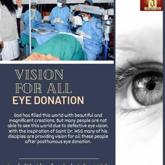Nav855's tweet photo. Some gifts are priceless—like eyesight. Eye donation can bring light into someone’s world. Inspired by Saint Gurmeet Ram Rahim Ji, thousands have pledged their eyes, supporting the #VisionForAll mission. A small act today can brighten someone’s tomorrow. https://t.co/EDhJTmtcYd