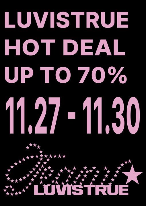 sujiagassi's tweet image. 디자이너 브랜드 러브이즈트루 세일 (~11.30)
ㄴ 9,900원이니 옷 쟁여놓으십쇼 
luvistrue.com/category/9900-…