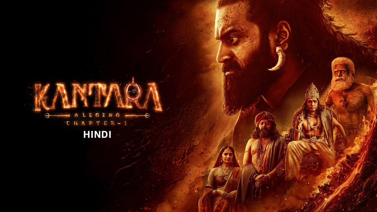 TheSouthMovies1's tweet image. #KantaraChapter1 Hindi Version Now streaming on Prime Video...
#Kantara 
#KantaraALegendChapter1OnPrime