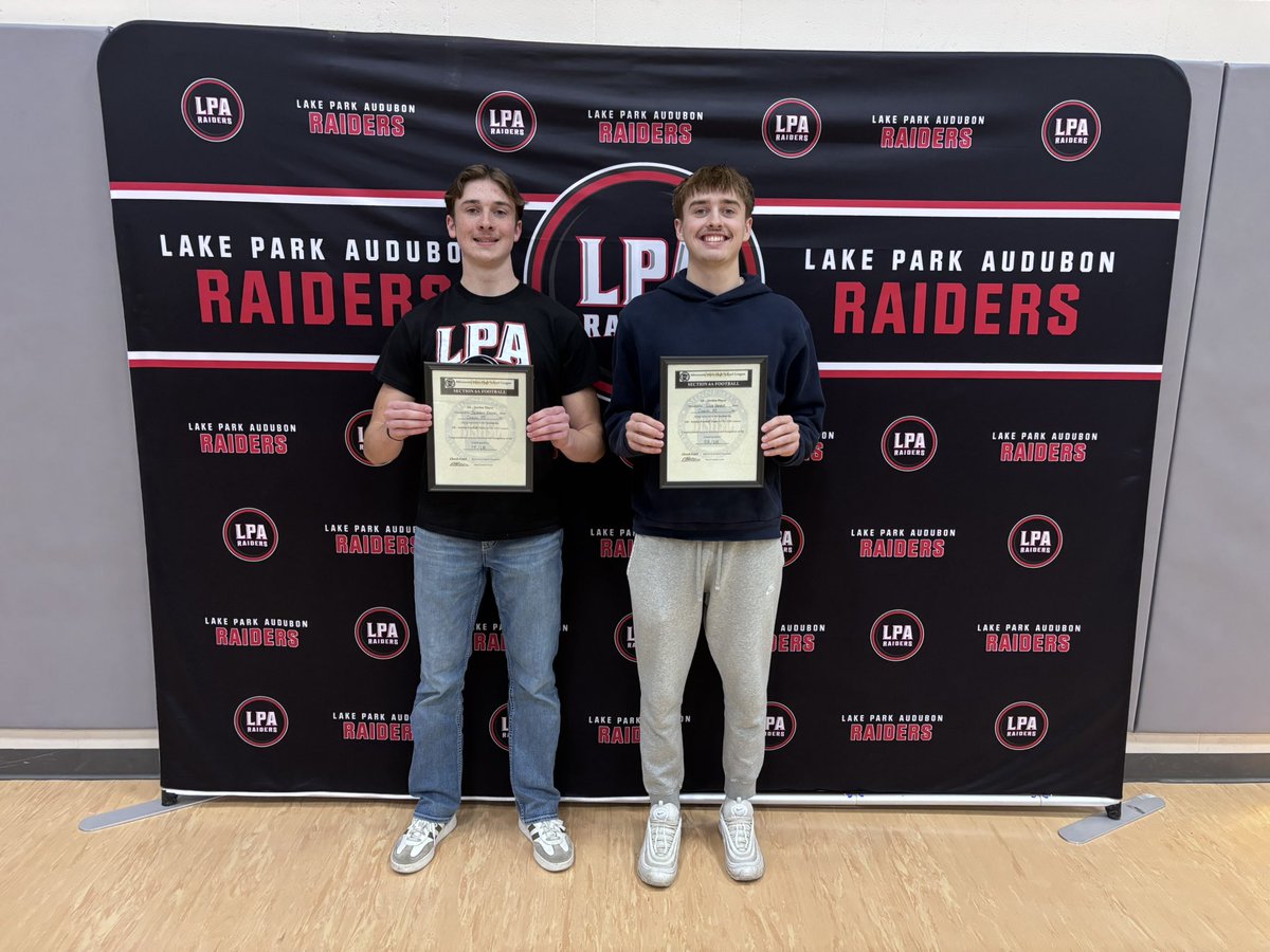 The next award winners we recognize are our All-Section Award Winners!  Congratulations Jackson Kastel and Luca Beske!  #Believe