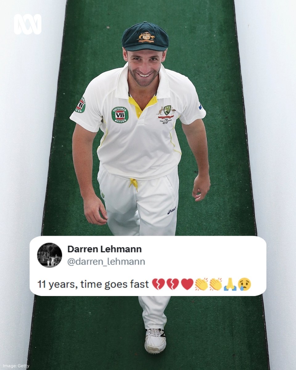 abcsport's tweet image. Forever 63 not out. ❤️

Remembering Phillip Hughes today, and sending love to his friends and family, on the 11th anniversary of his passing. 🕊️