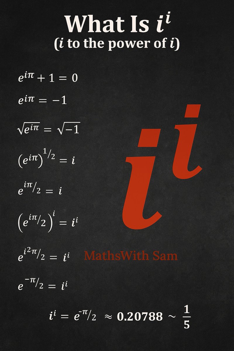 MathsWith_Sam's tweet image. Not everything complex is complicated — iⁱ is proof🌌