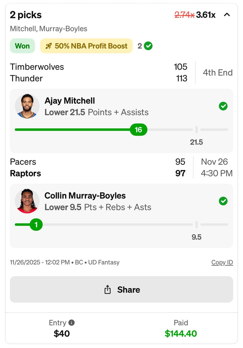 SwiftYouTube_'s tweet image. $144 W! Don’t miss Thanksgiving promos 🦃

Code SWIFT gives $100 and promos:
play.underdogfantasy.com/p-swift