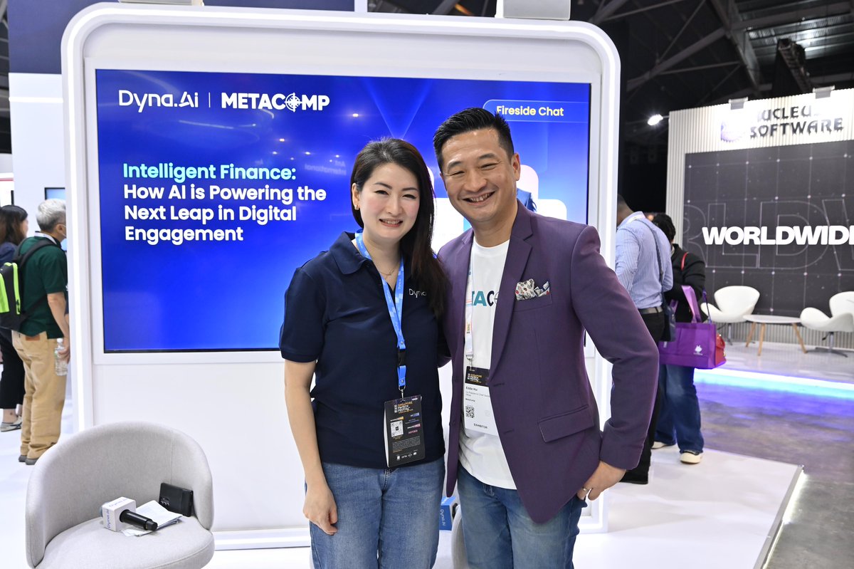 Intelligent Finance: How AI Is Powering the Next Leap in Digital Engagement

At SFF 2025, <a href="/MetaCompHQ/">MetaComp</a> Co-President &amp; Chief Operating Officer Eddie Hui joined Cynthia Siantar, General Manager of <a href="/Dyna_AI_/">Dyna.Ai</a> for a fireside chat exploring how AI is reshaping the future of financial