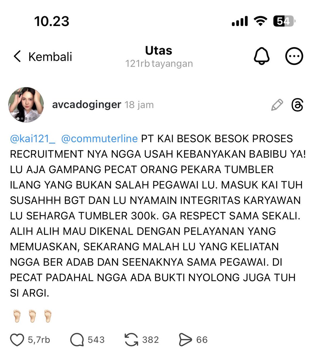 tumbler 300K bikin orang dipecat