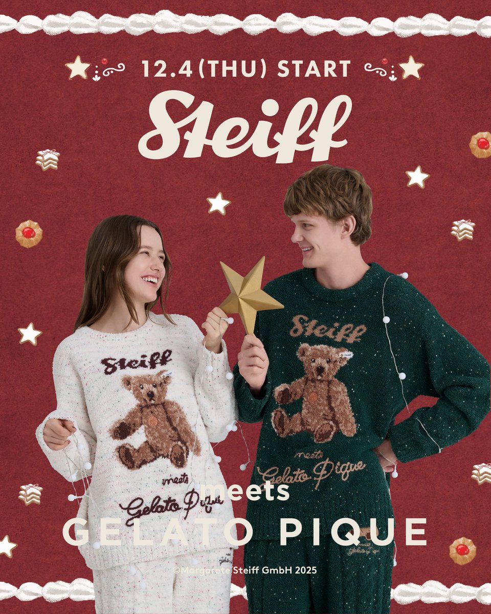 COLLABORATION】 12.4（THU ）START Steiff meets GELATO PIQUE