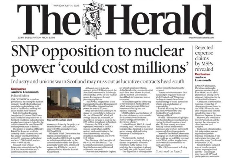 Tens of thousands of Scottish jobs.

Their future. Scotland’s industry. Scotland’s economy. Scotland’s energy security. Scotland’s energy transition. All at risk.

The SNP don’t care. You should.