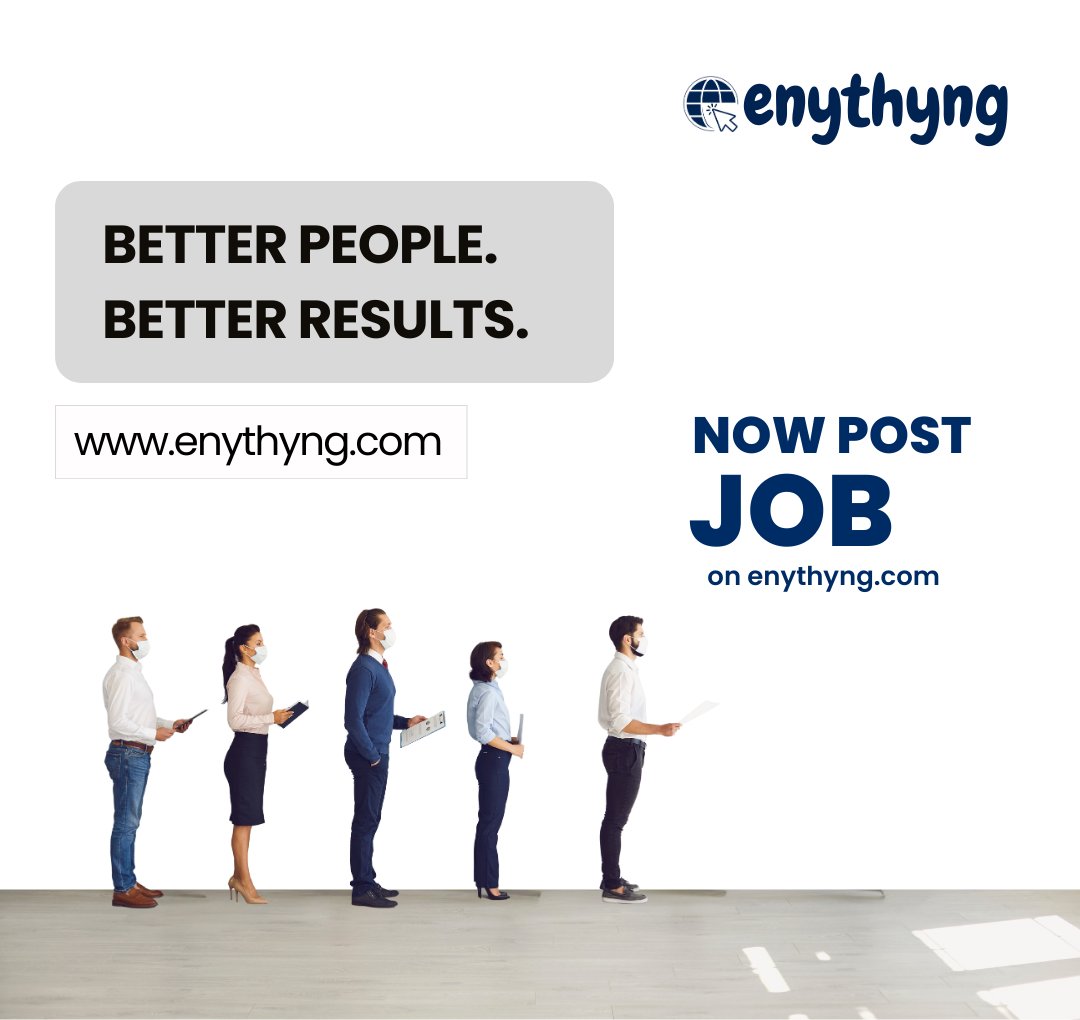 enythyng_com's tweet image. Smart Hiring for Smart Businesses.
Hire Smarter- Grow Faster.
Post your Job on Enythyng.com
Reach the right talent instantly.
Fast • Simple • Effective Hiring

#enythyng #joblisting #jobposts #businesslisting #hyperlocalapp #communityposting #growwithenythyng