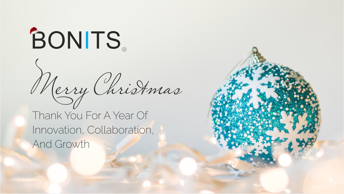 Merry Christmas from BONITS! Wishing you a joyful festive season and a bright year ahead. Offices closed Dec 25–26, reopening Dec 27. 📞 1-869-469-7770 ✉ online@bonitsinc.com