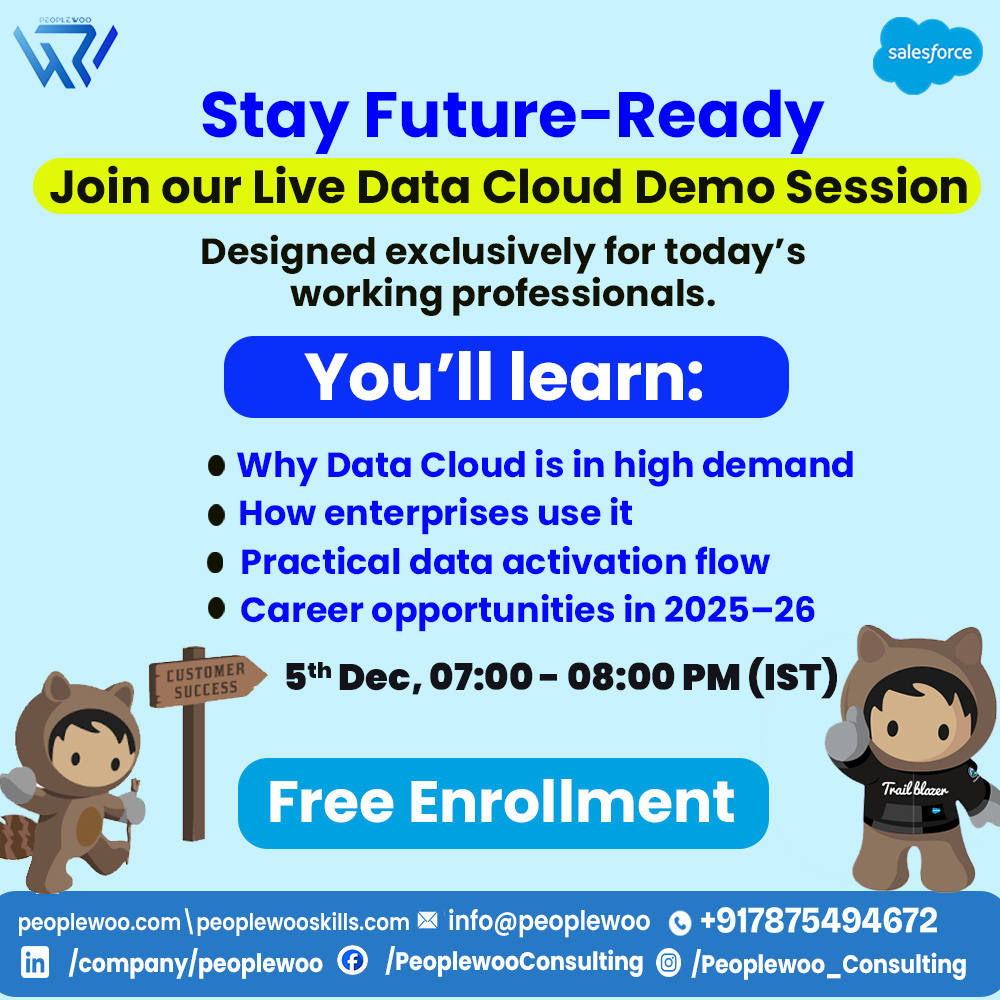 Peoplewoocon's tweet image. Register  Now:
zurl.co/IEIrp 

Visit Now: zurl.co/DWr68
 
#Salesforce #DataCloud #Upskilling #CRMTrends #PeoplewooSkills