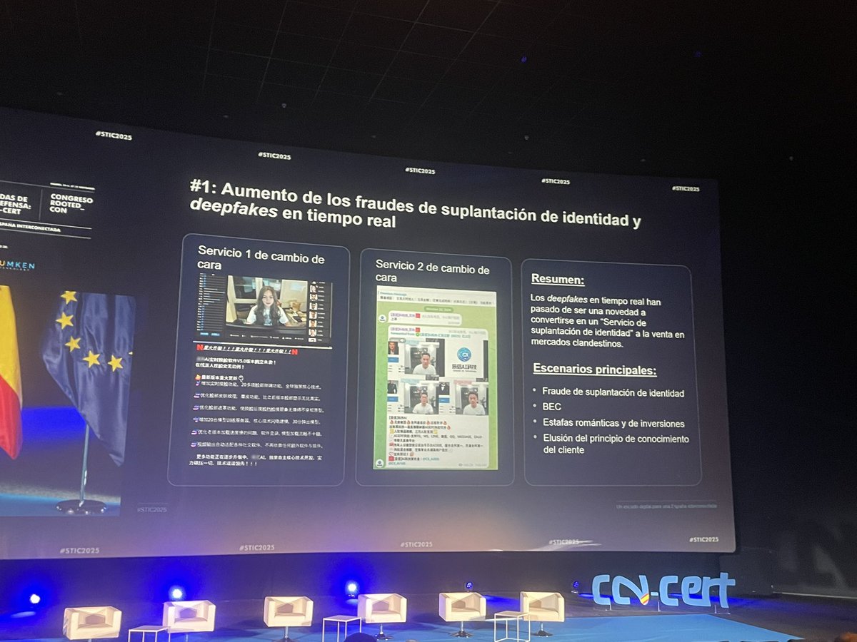 ESFERARED's tweet image. #STIC2025 #Deepfakes como #SaaS explicado en @CCNCERT