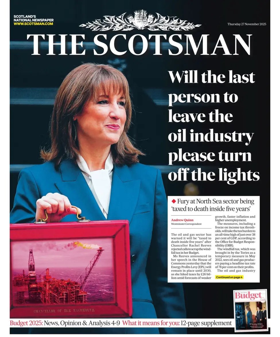 Every move from Labour, SNP, and the Greens is another blow to Scotland’s oil and gas sector.

Scotland needs action. Scotland needs Reform!
