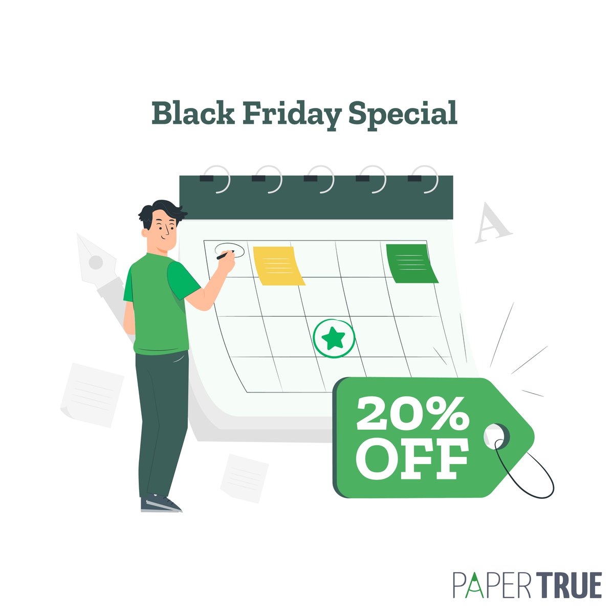 🖋️It’s here. The PaperTrue Black Friday Sale!
Get 20% OFF all self-publishing, editing &amp; proofreading services 🤑

📅 Nov 27–Dec 1, 2025
💬 Use code: FRIDAY20
👉 papertrue.com

#BlackFriday #BlackFridayDeals #PaperTrue #EditingServices #writers #BlackFridayWeekdiscount