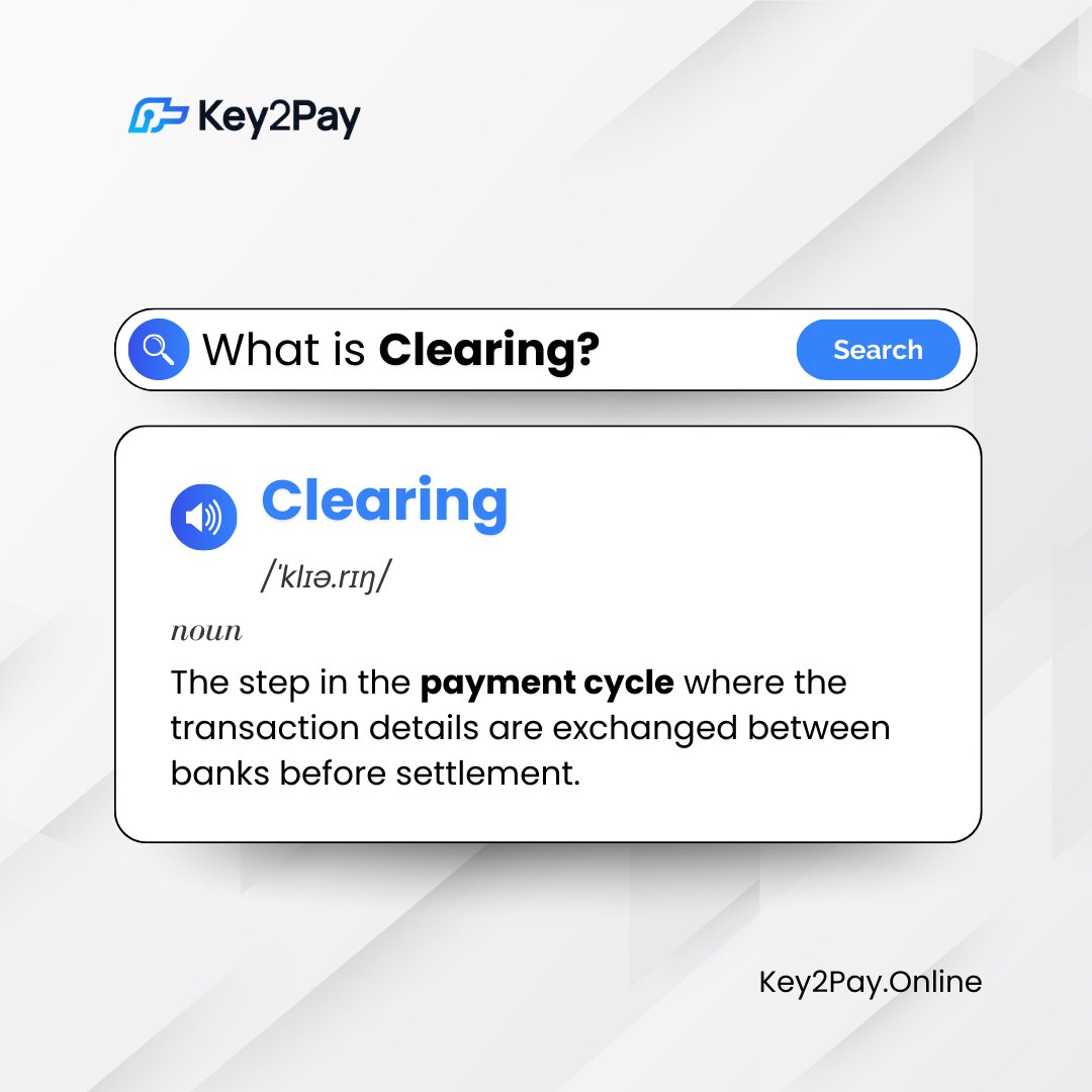 key2payonline's tweet image. 💡 Before #money actually moves between banks, there’s a crucial step called clearing the stage where transaction details are verified and exchanged.

Check us out 👉 @key2payonline
.
.
.
#payments #paymentprocessing #fintech #businessgrowth #merchants #key2payonline