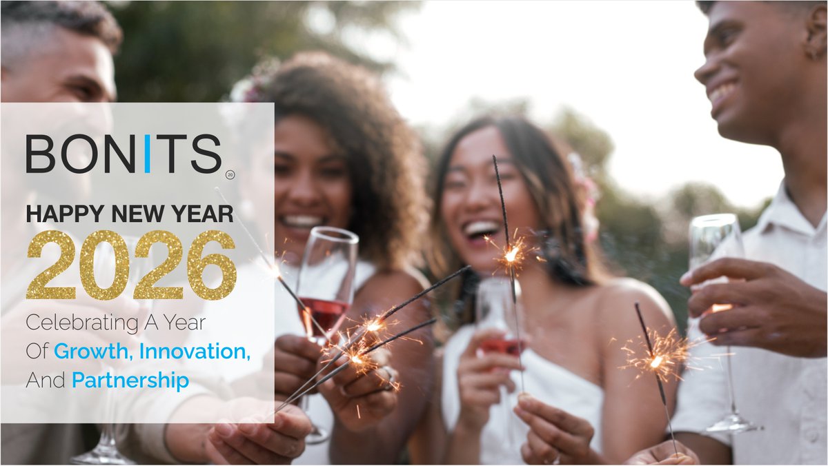 Happy New Year from BONITS! Here’s to innovation, growth &amp; success in 2026. 📞 1-869-469-7770 ✉ online@bonitsinc.com