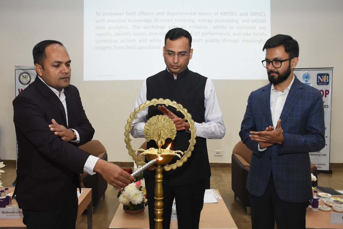 EnergyBihar's tweet image. आज विद्युत भवन में Smart Metering,Energy Accounting &amp;amp; Data Analytics पर Workshop का आयोजन हुआ। कार्यक्रम का शुभारंभ ऊर्जा विभाग के सचिव सह CMD #BSPHCL श्री @manojksingh_IAS द्वारा दीप प्रज्वलन कर किया गया।
(1/3)
#BSPHCL #SmartMetering #DigitalDISCOM #PoweringBihar