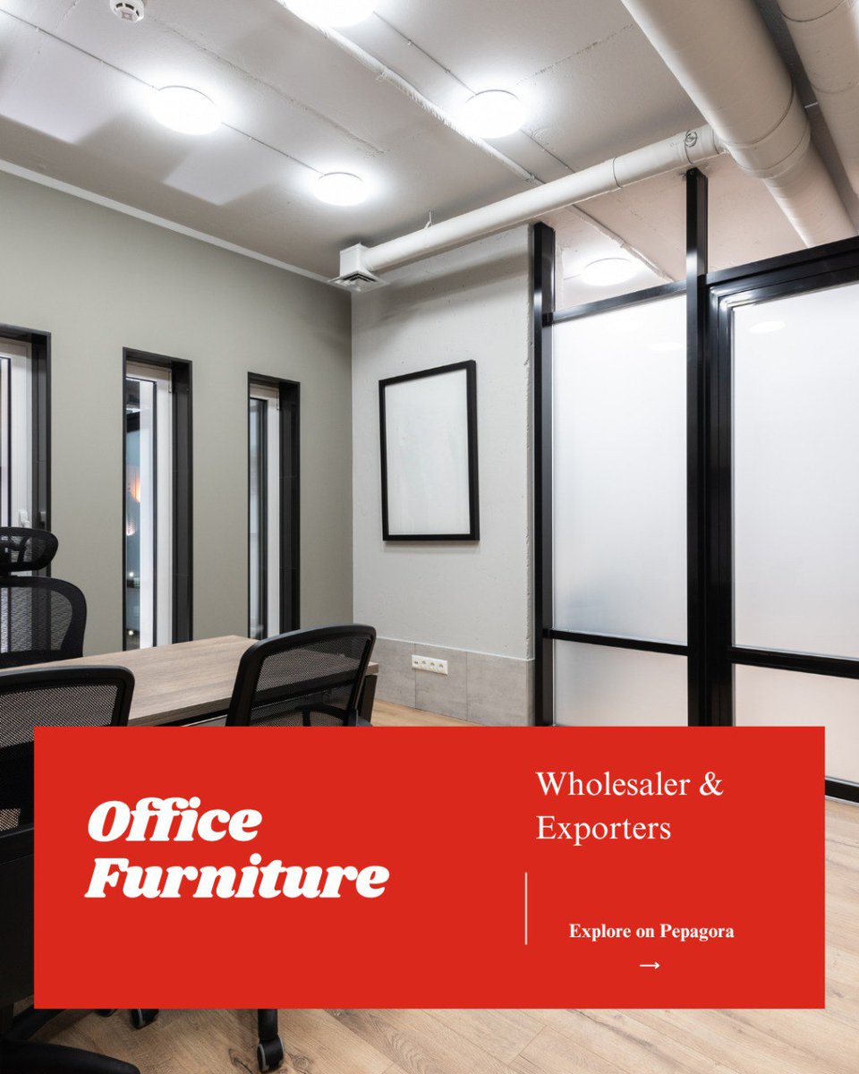 Anaya1681351's tweet image. Office Furniture Wholesaler and Exporters

Explore Wholesale Office Furniture Products on Pepagora 
pepagora.com/en/sc/office-f…

#Pepagora #OfficeFurniture #WorkspaceSetup #VerifiedSuppliers #OfficeEssentials #B2BMarketplace #FurnitureExporters #OfficeChairs #OfficeDesks #Pepagora