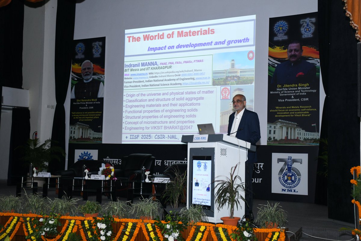CSIR_NML's tweet image. Curtain Raiser Ceremony of the India International Science Festival was inaugurated today. The Chief Guest, Prof. Indranil Manna, VC, BIT Mesra, along with Dr. S. Ghosh Chowdhury, Director and Dr. S. K. Pal, graced the ceremony.
@CSIR_IND @DrJitendraSingh  @DrNKalaiselvi