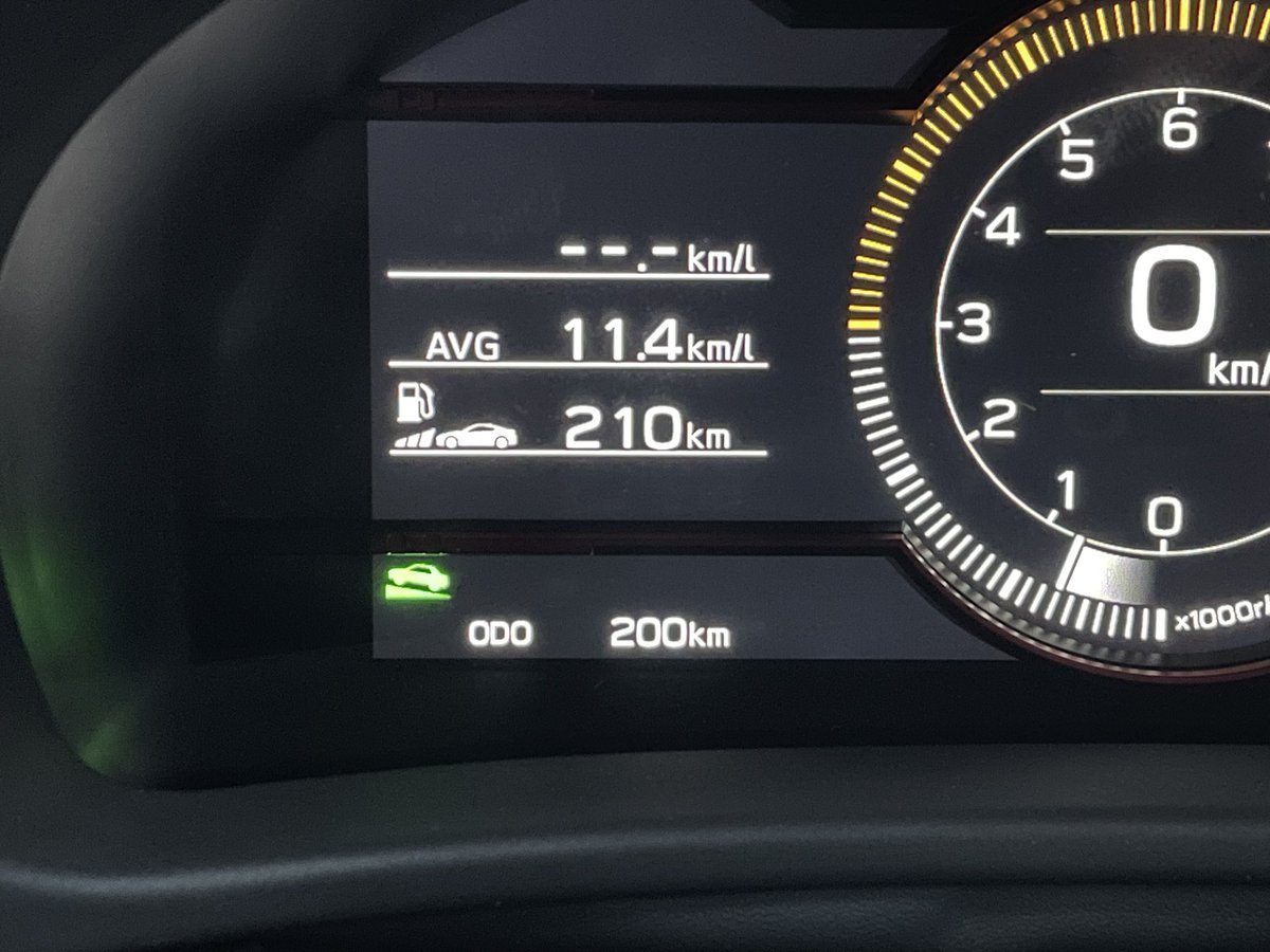 ZD8 BRZ YELLOW EDITION、ようやく200kmか。 話には聞いてたけど、黄色