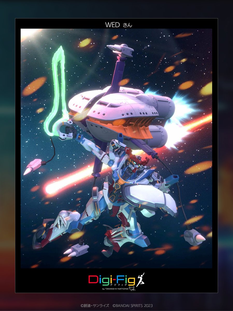 DigiFig_BSP's tweet image. 【📸作品紹介】
デジフィグの作品SNSに投稿された素敵な作品の中から、
1点ピックアップしてご紹介します✨
本日ご紹介するのは「キケロガ（MA形態）【体験版】」「GQuuuuuuX」のフィギュアを使用したこちらの作品！

#GQuuuuuuX #ジークアクス