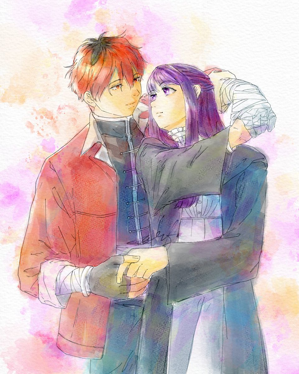 Frieren and Himmel
Louise and Baron Humbert Von Gikkingen
Ran Mouri and Shinichi Kudo
Fern and Stark 
#fanart