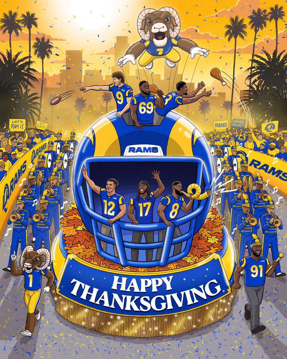 RamsNFL's tweet image. Happy Thanksgiving, Rams Fam! 💙