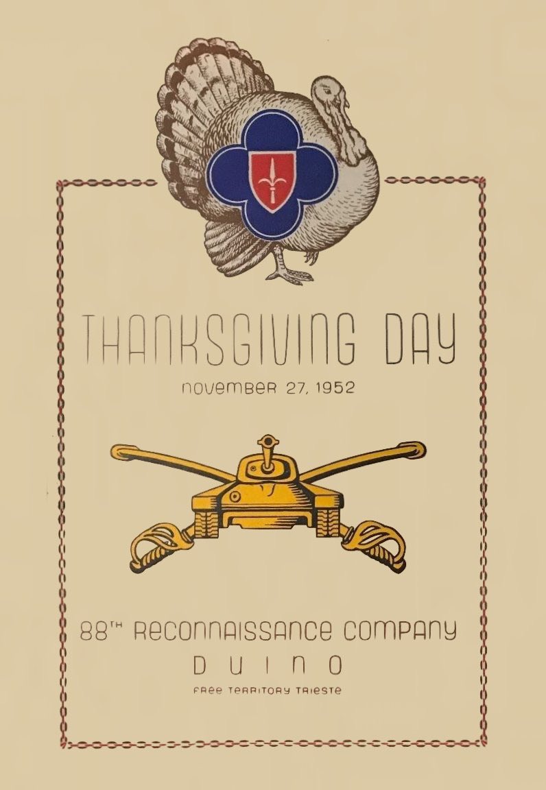 🦃 Happy #Thanksgiving day  to the people of the United States of America from the Free Territory of #Trieste, where we used to celebrate together during the British-US administration.
#TRUST🇺🇸 #AMGFTT 🇺🇸
#TriesteThanksAmerica