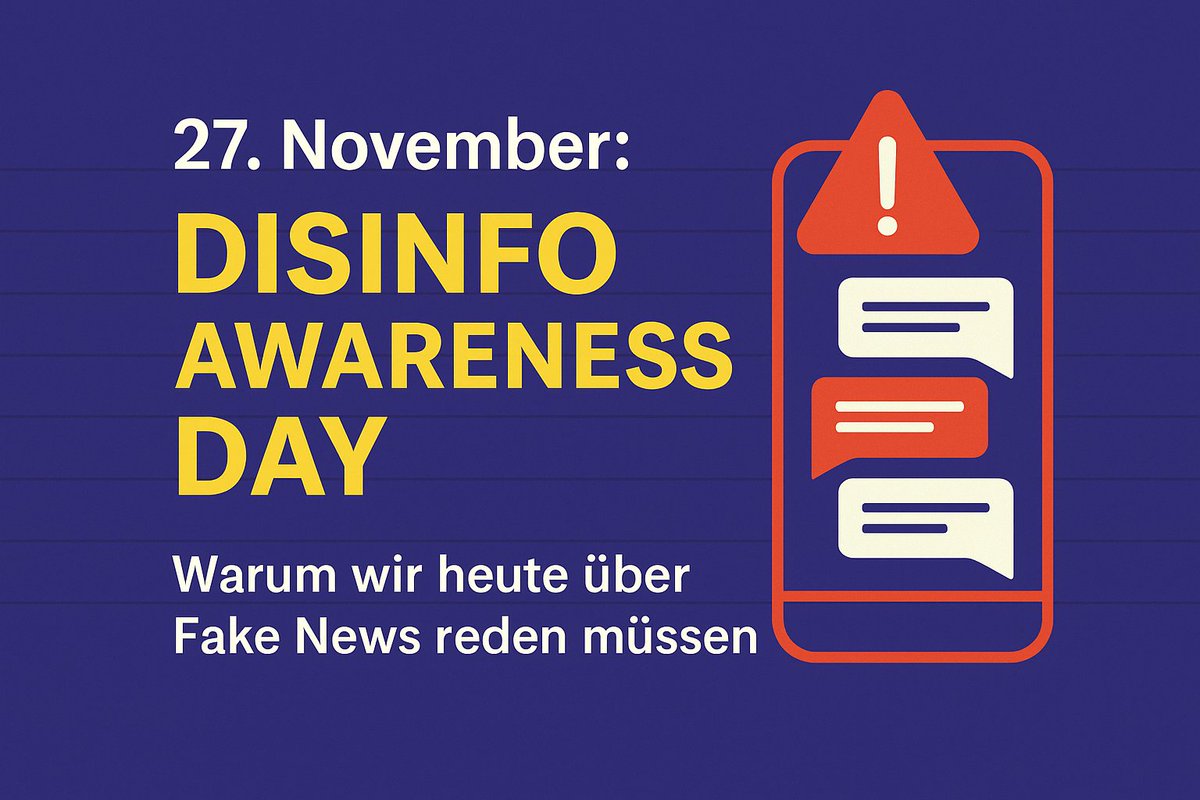 #DisinfoAwarenessDay 🇪🇺

Desinformation macht nicht an Grenzen halt, sie greift gezielt die EU, die Demokratie &amp; den Zusammenhalt an.

👉 Fakten stärken Vertrauen
👉 Medienkompetenz schützt Demokratien

#EUagainstDisinfo #FaktenstattFake