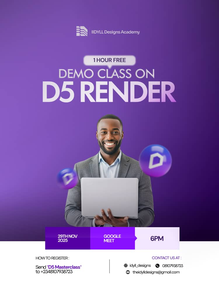 devanddesignhq's tweet image. Thinking about branching into 3D interior or architectural design?

This training will give you a hands-on look into the tools, workflow, and possibilities in 3D design.
If you’re curious and want to test the waters, 
fill the form to join : docs.google.com/forms/d/e/1FAI…