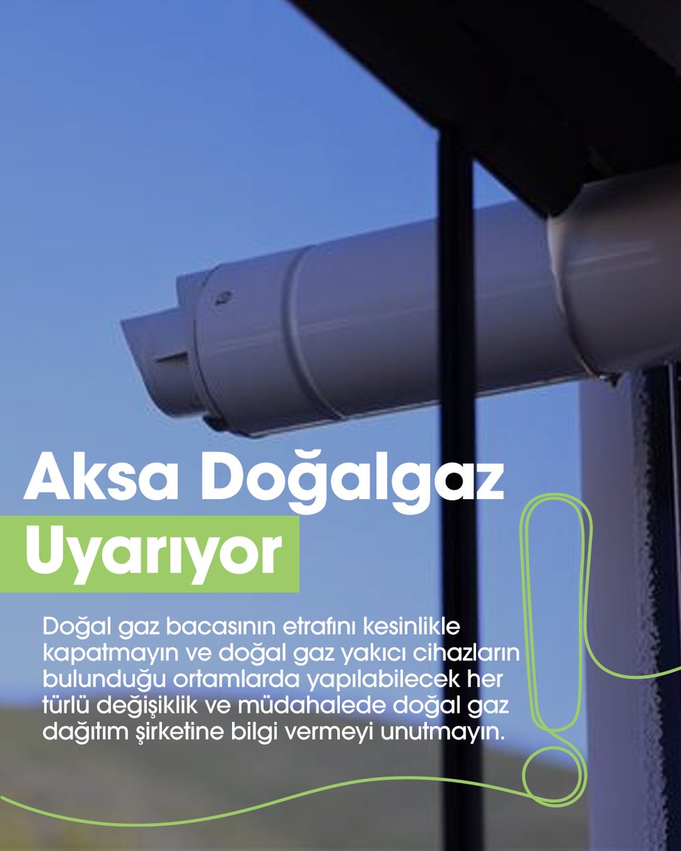 DOGALGAZAKSA's tweet image. Güvenliğiniz her şeyden önemli! 
Doğal gaz bacasını kapatmayın, cihazlarda değişiklik yapmadan önce dağıtım şirketinizi bilgilendirin.
Unutmayın, küçük önlemler büyük güvenlik sağlar.