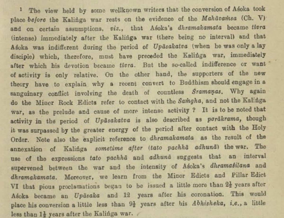 AspiringAntel's tweet image. Rubbish. 

H.C. Raychaudhuri addressed this controversy a long time back in his Political History of Ancient India. Going by the historicity of the tenuous sources that are being used to support this theory, one would have to jettison even the veracity of the Kalinga War!