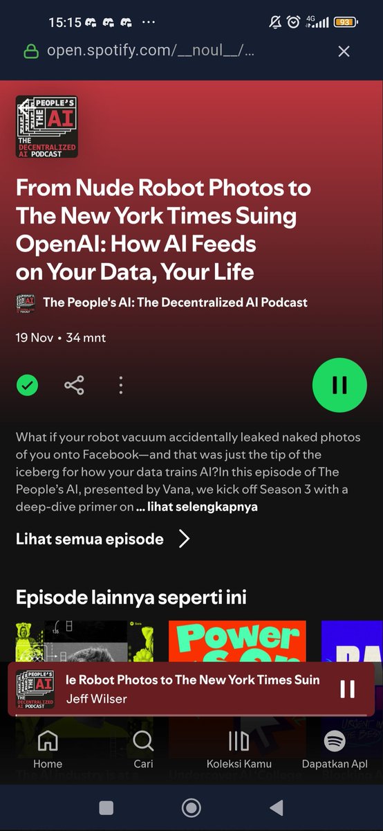 AEbenia's tweet photo. Obsessed with The People's AI podcast lately.
Thanks Jeff Wilser for the fire episodes and @vana for backing people-powered AI If you care about the real future of AI go listen now.
#vana #ThePeoplesAIPodcast https://t.co/RM3t57lcCy