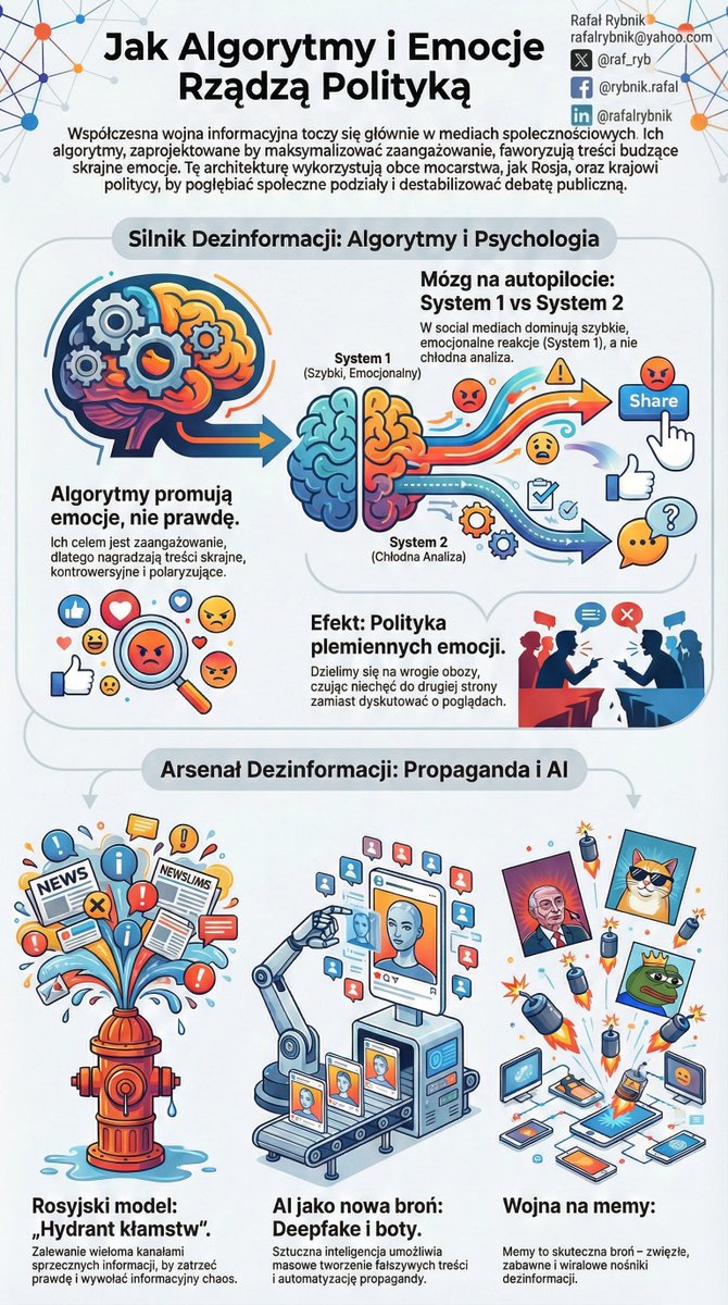 Wojna informacyjna to codzienna walka o narracje społeczne, toczona w socialach. 

Rosja odkręca "hydrant kłamstw". Zalewa nas ogromną ilością sprzecznych, nieprawdziwych informacji. Sieją chaos komunikacyjny, by ludzie stracili wiarę, że prawda jest w ogóle osiągalna.