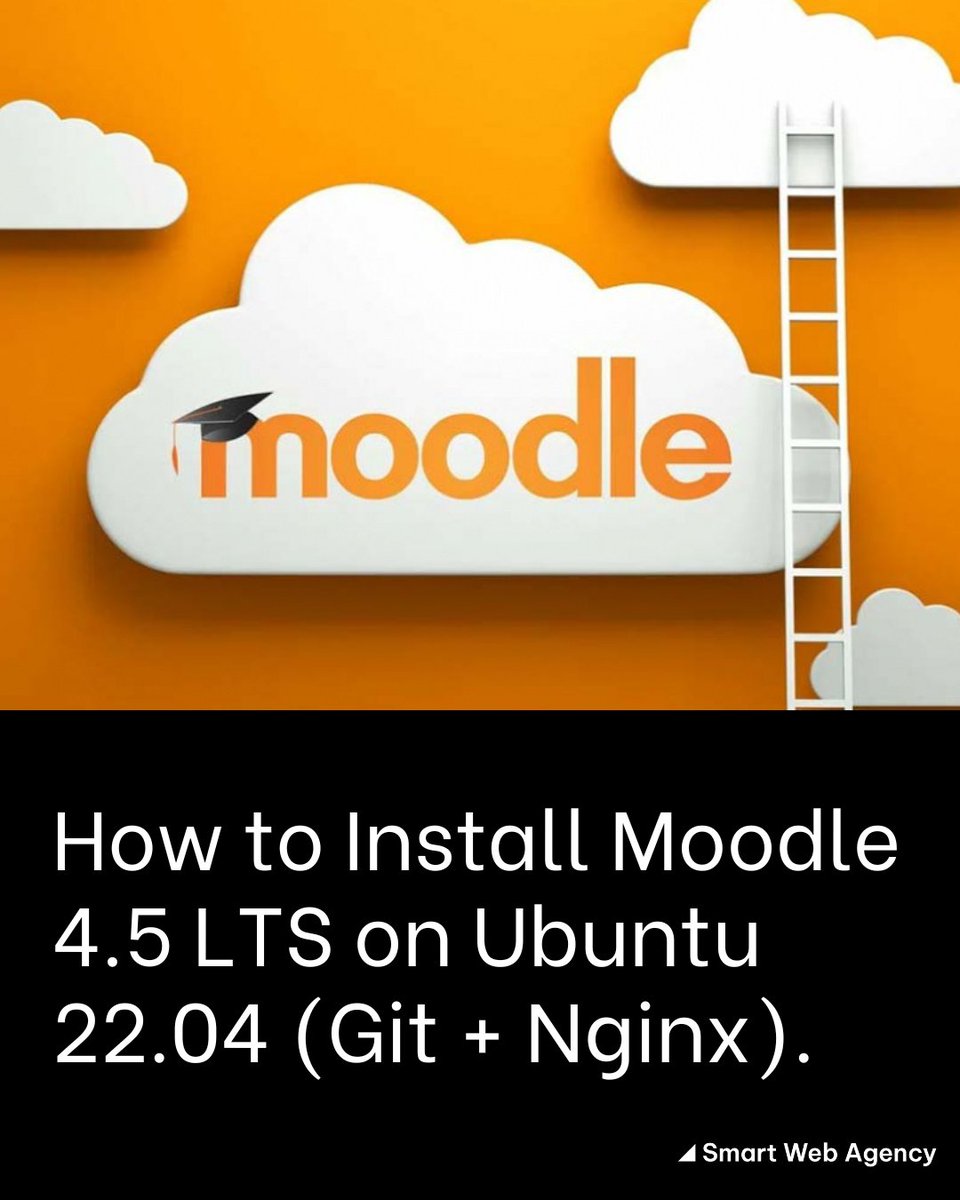 smartagencyuk's tweet image. New Guide: Install Moodle 4.5 LTS on Ubuntu 22.04 (Git + Nginx)
Perfect for developers, IT teams, and educational institutions building reliable e-learning systems.

#Moodle #Ubuntu #Nginx #LinuxAdmin #EdTech #LMS #OpenSource #SysAdmin #Developers #SmartWebAgency