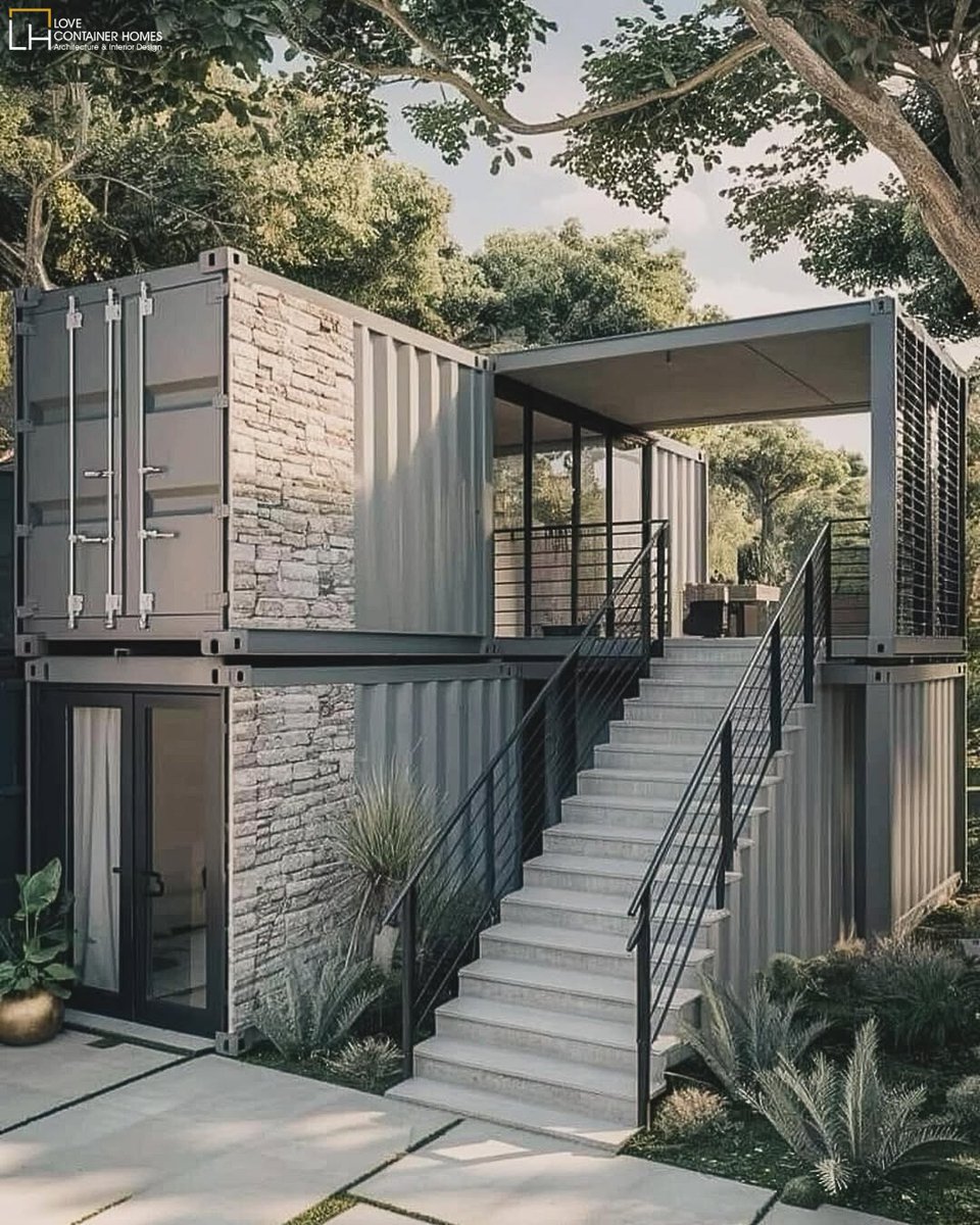 LCH_studios's tweet image. Would you live in a house built out of shipping containers? Rate this one on a scale of 0-10.  Visit us at lovecontainerhomes.com for container house plans and designs.
#architecture #shippingcontainer #containerhome #containerhouse #house #prefab